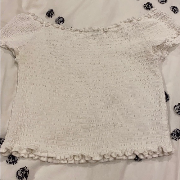 Brandy Melville White Charlene Off Shoulder Top - Picture 2 of 3